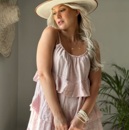 TUNIC LINEN, LILIBET - LIGHT PINK