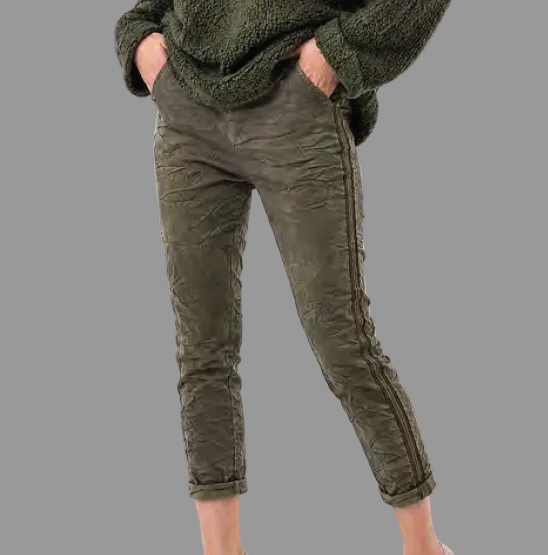 VELVET JOGGER - WRINKLED