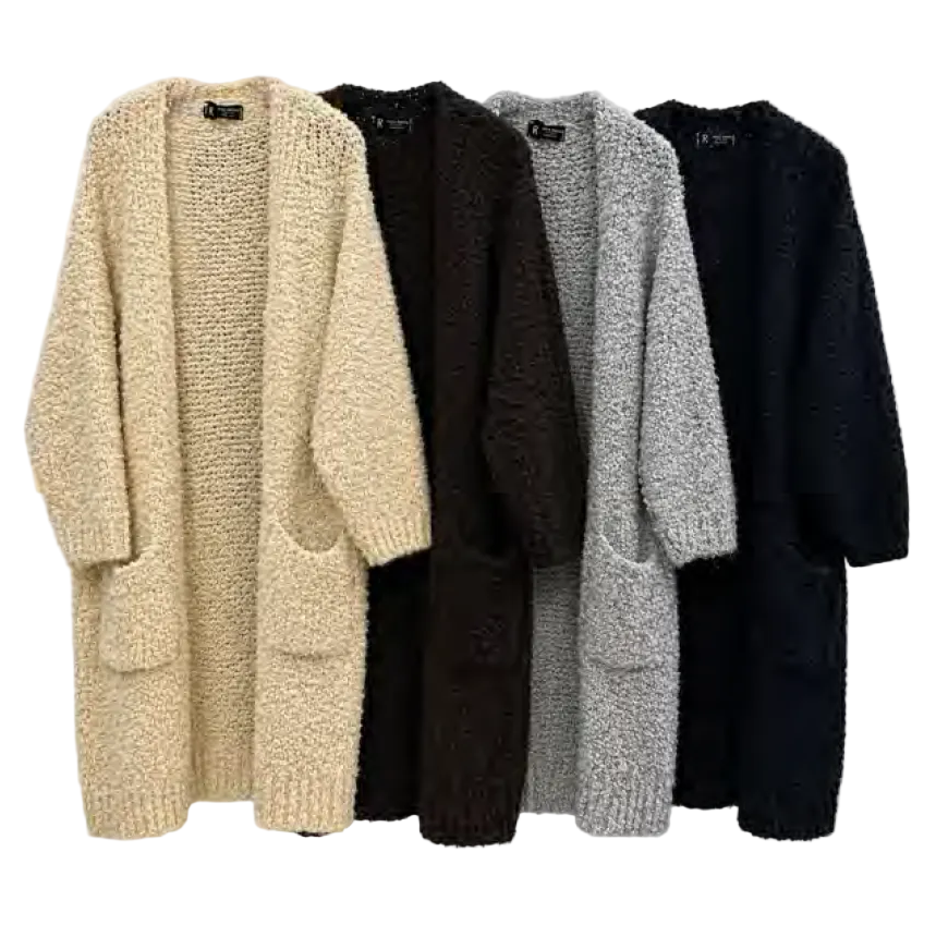 CARDIGAN, KNEE LENGTH - BOUCLÉ