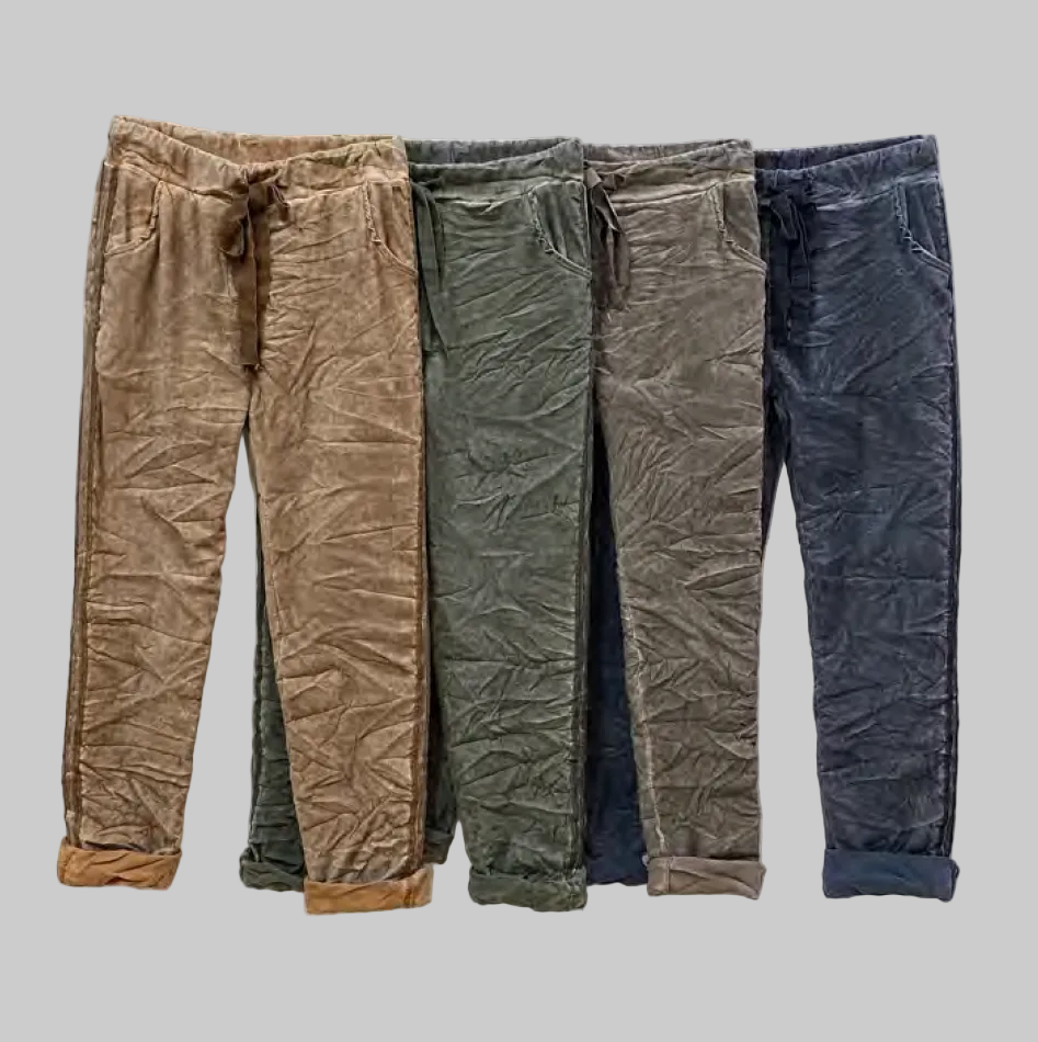 VELVET JOGGER - WRINKLED