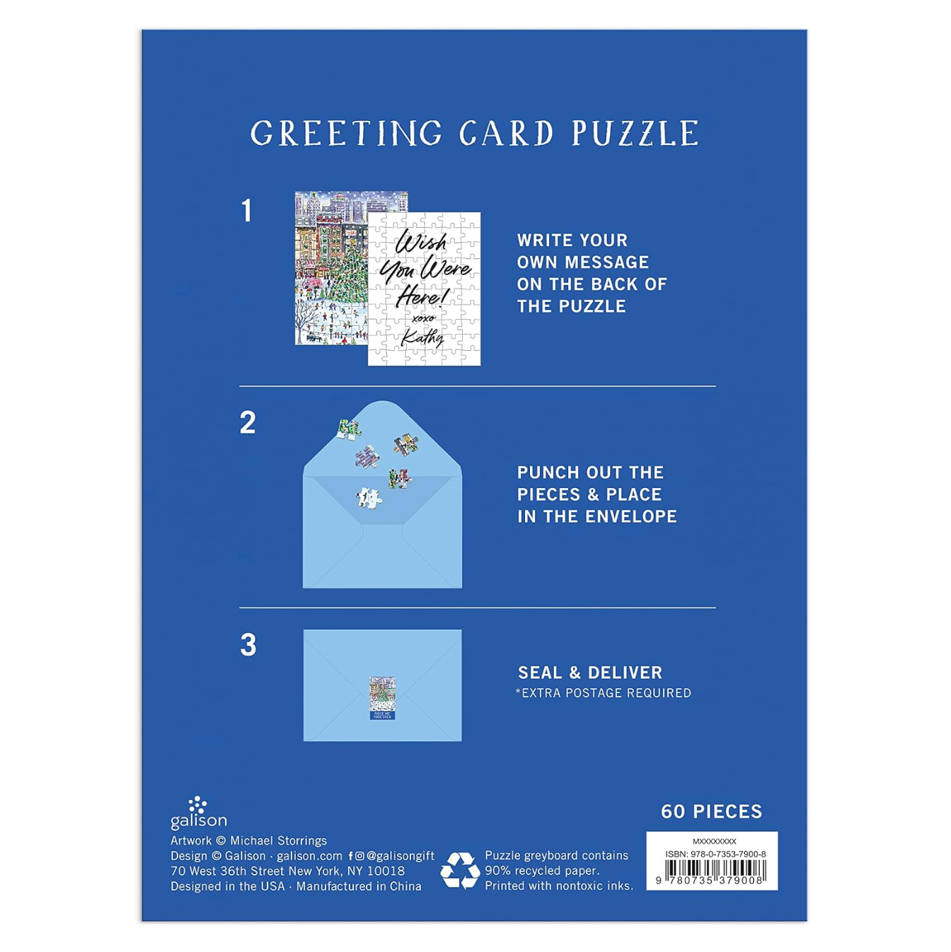 GREETING CARD PUZZLE - CHRISTMAS IN THE CITY