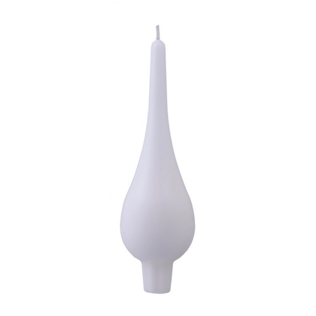 DANISH CANDLE, DROP SHAPE - WHITE