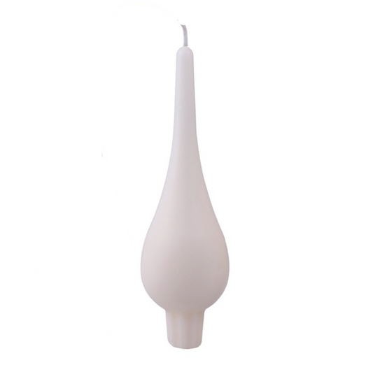 DANISH CANDLE, DROP SHAPE - IVORY