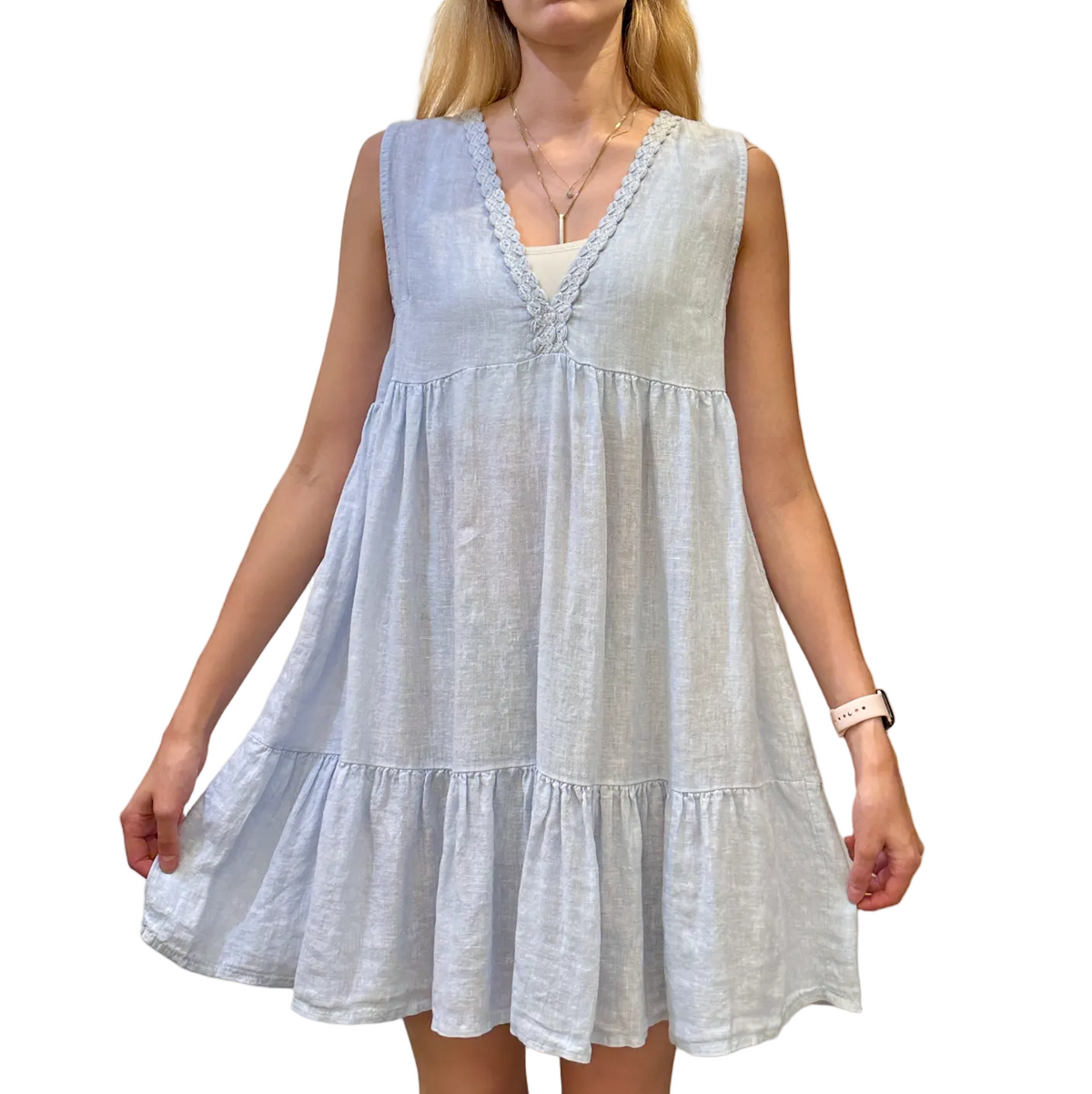 DRESS LINEN - LIGHT BLUE