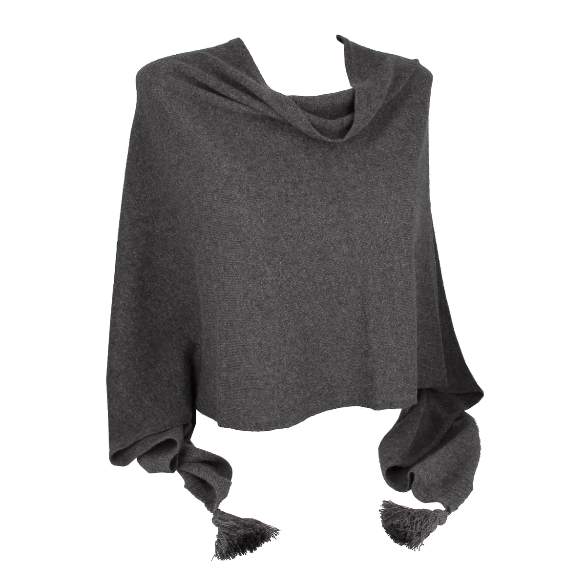 PONCHO - MERINO/CASHMERE, ANTHRACITE