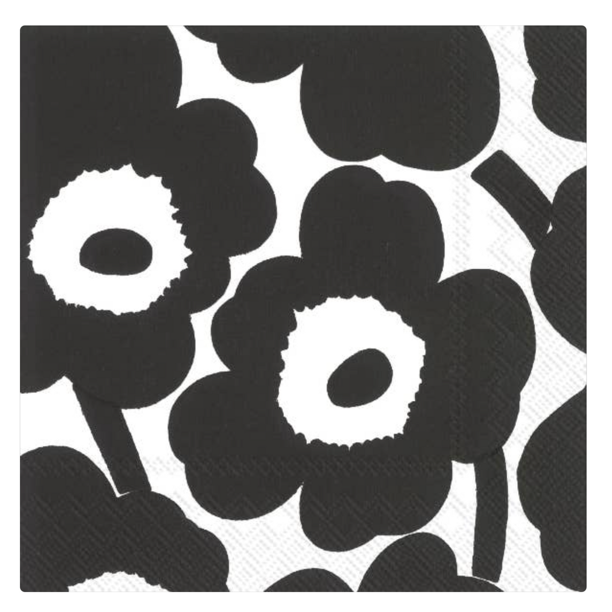 MARIMEKKO NAPKINS - UNIKKO BLACK/WHITE