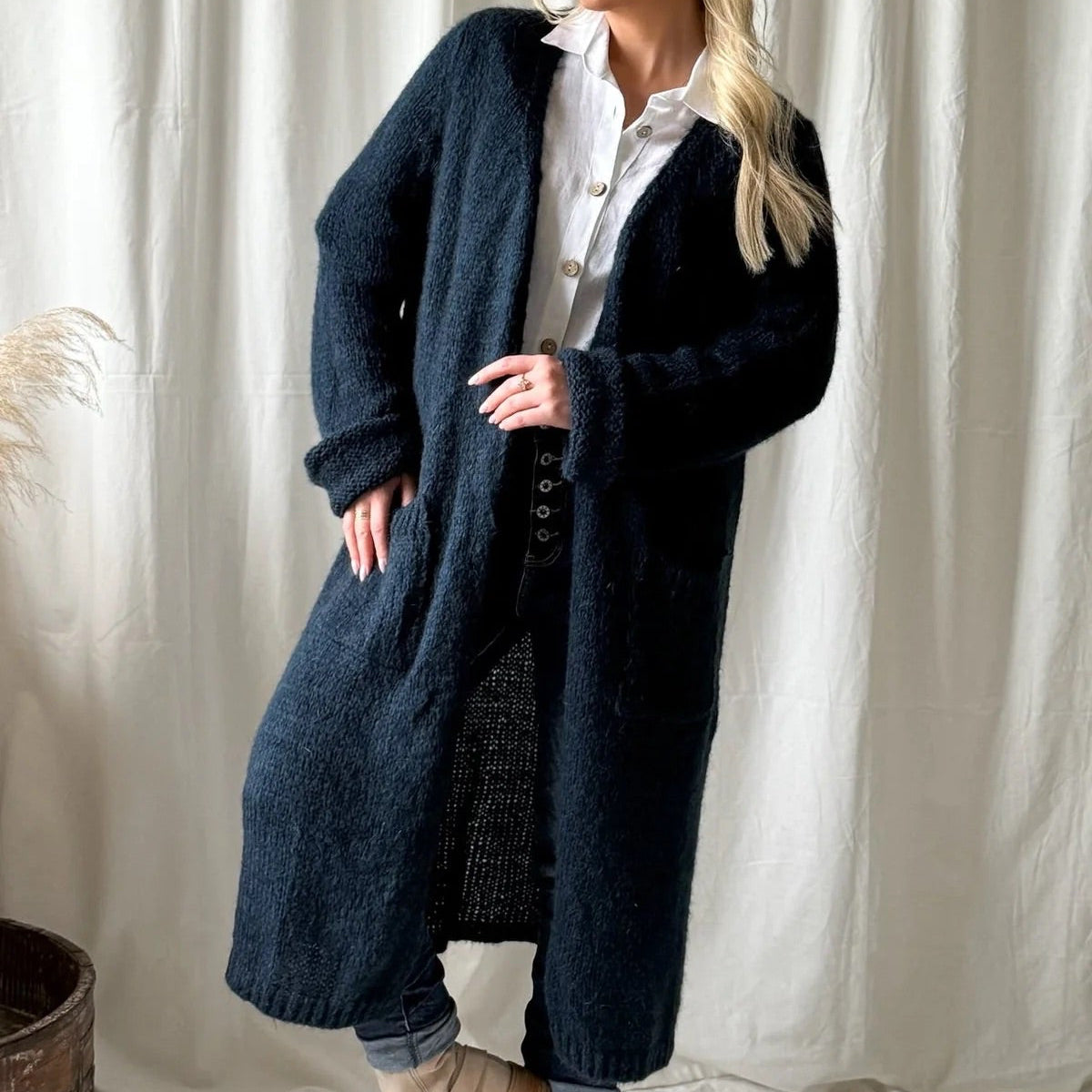 CARDIGAN, SLOWLY MORNING - NAVY