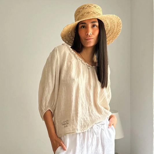 SHIRT LINEN, SOLITA - SAND