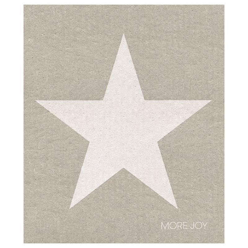 DISHCLOTH - STAR ON GREY