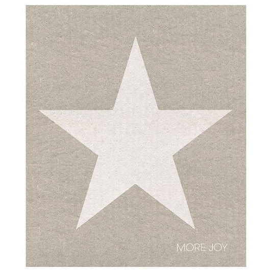 DISHCLOTH - STAR ON GREY