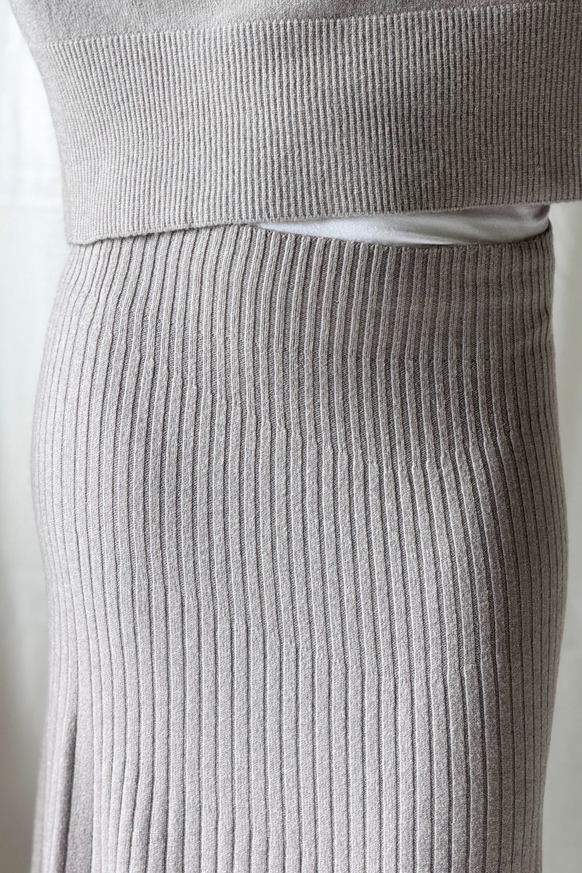 SKIRT KNITTED, SWEET LIFE - TAUPE