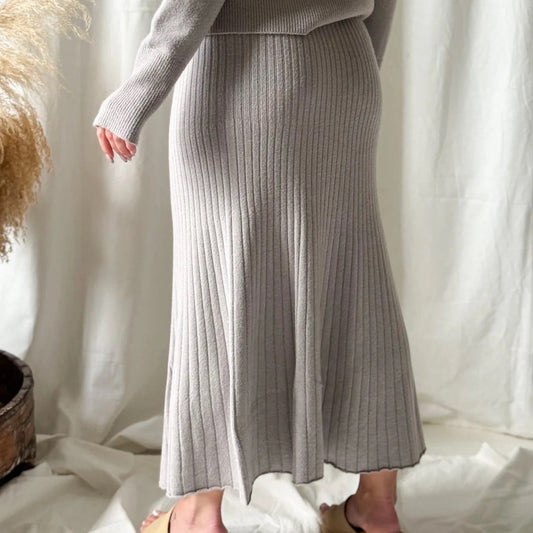 SKIRT KNITTED, SWEET LIFE - TAUPE