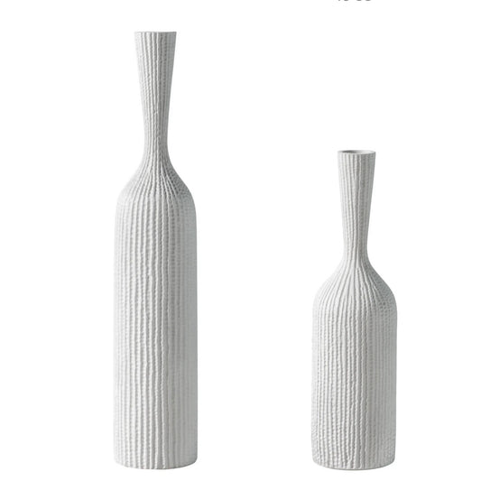 FLOOR VASE - CARVED RESIN
