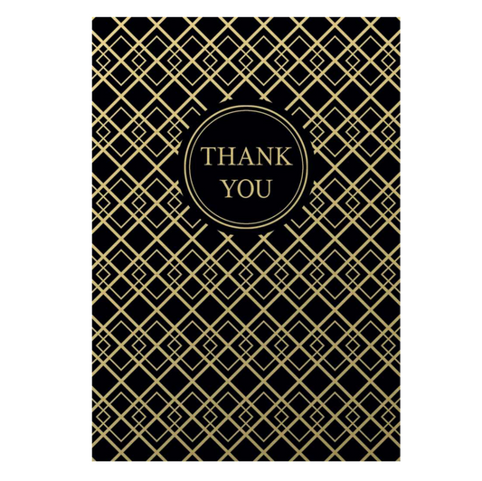 BOX NOTE - THANK YOU (BLK/GOLD)