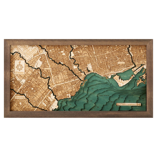 MAP, FRAMED - TORONTO