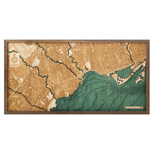 MAP, FRAMED - TORONTO