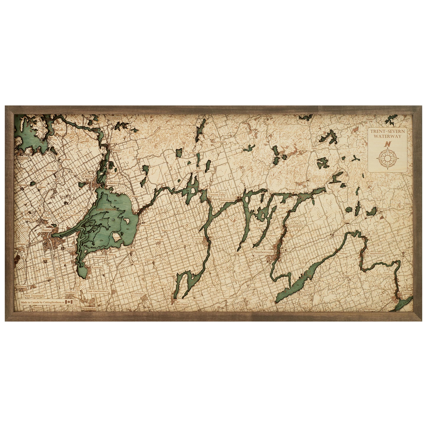 MAP, FRAMED - TRENT SEVERN WATERWAY (M)