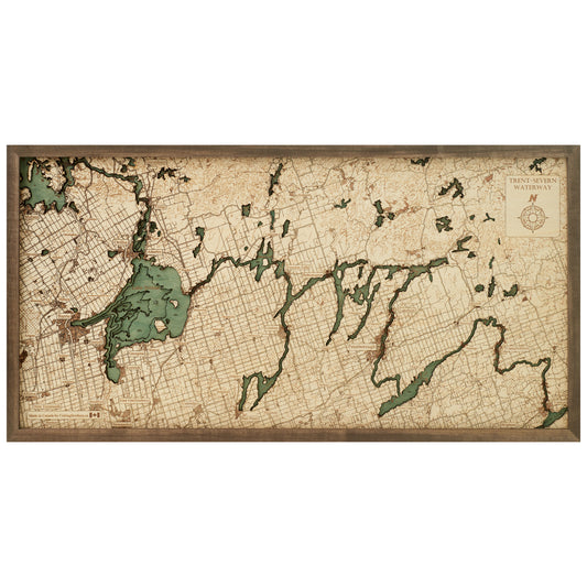 MAP, FRAMED - TRENT SEVERN WATERWAY (M)