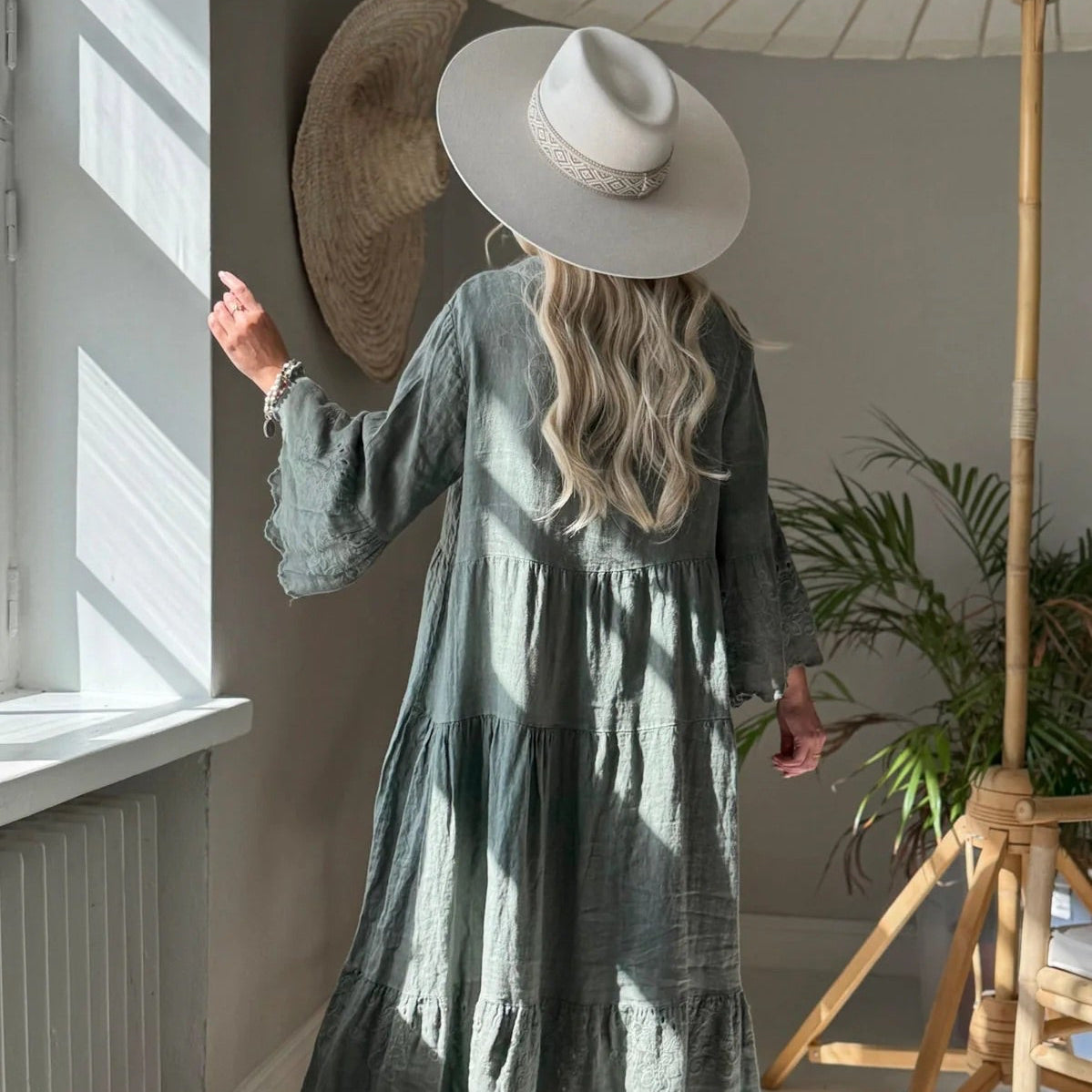 DRESS LINEN, VIONNE - CAMO