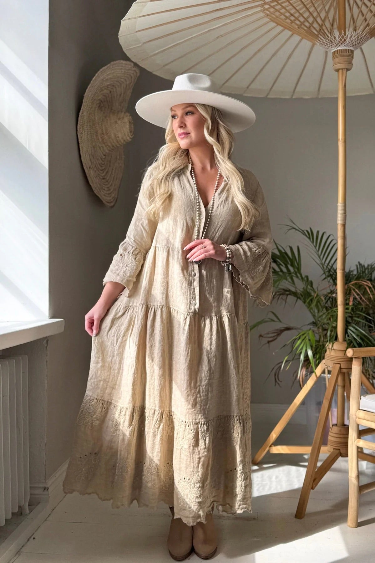 DRESS LINEN, VIONNE - CASHMERE