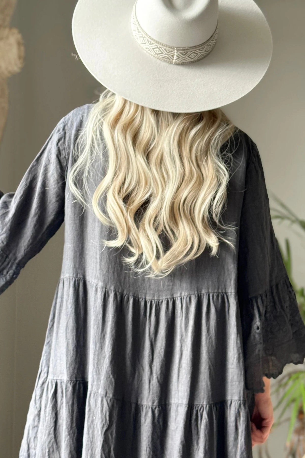 DRESS LINEN, VIONNE - SMOKE