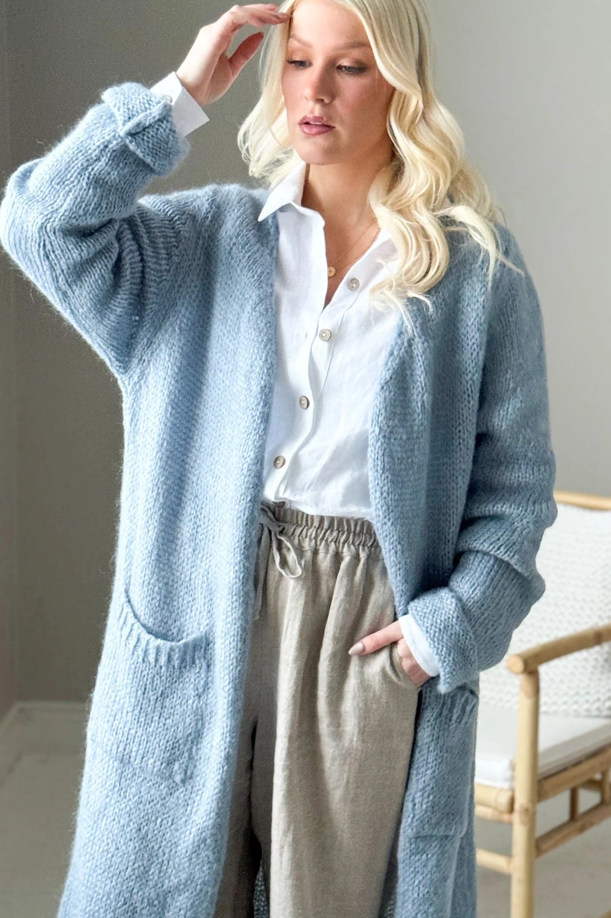 CARDIGAN, SLOWLY MORNING - SMOKEY BLUE