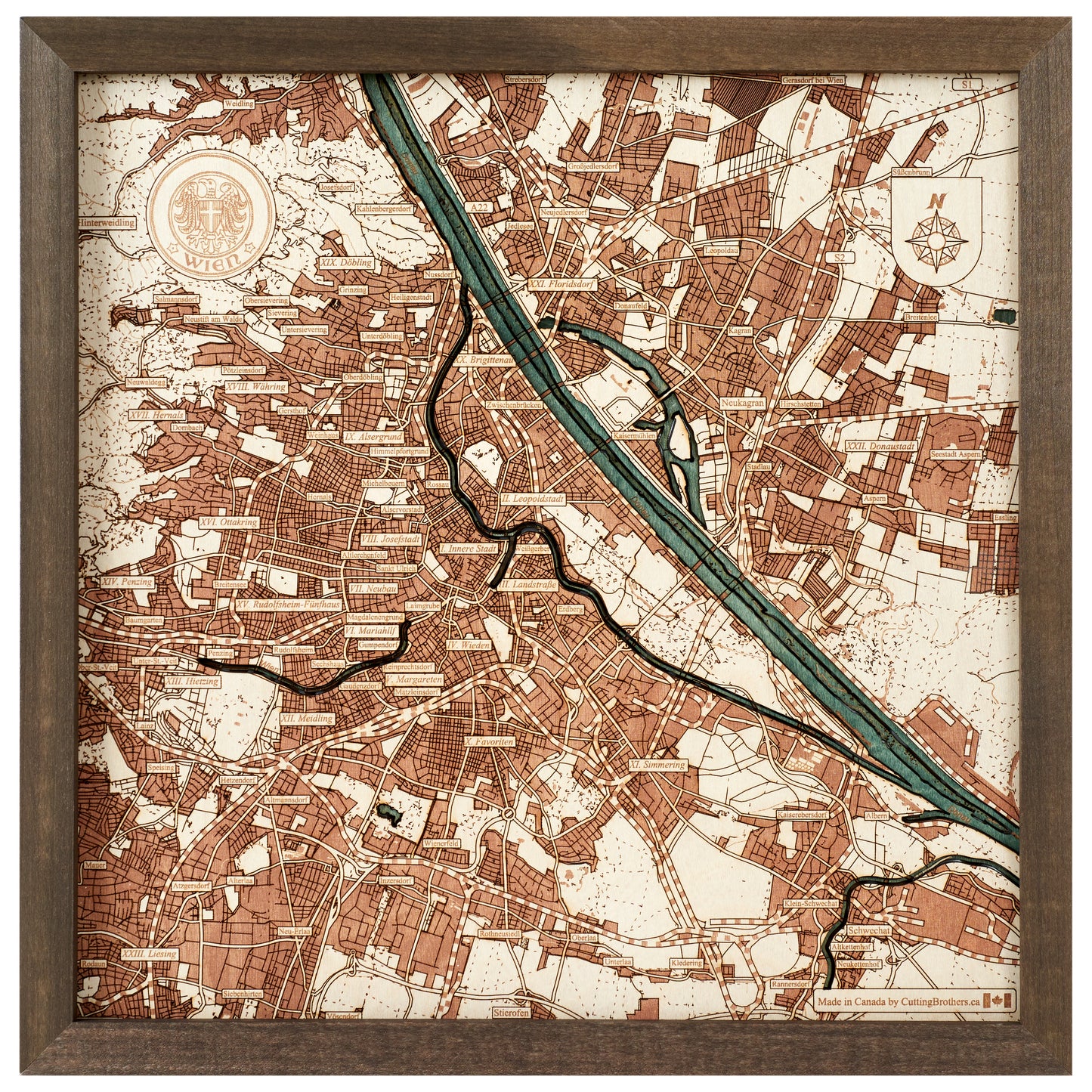 MAP, FRAMED - WIEN (S)