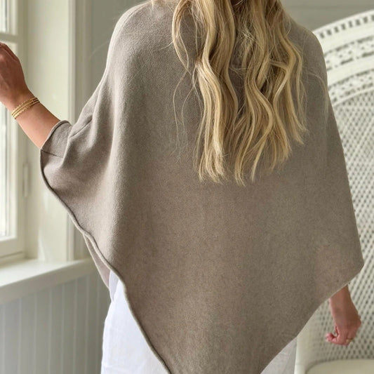 PONCHO, ZELIE - VISCOSE, TAUPE