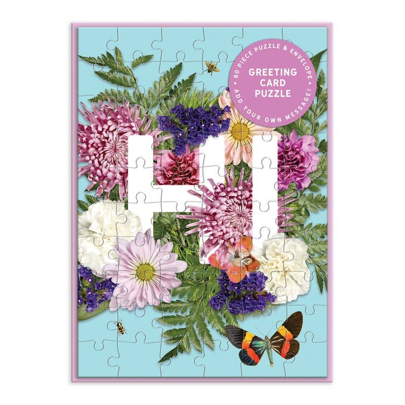 GREETING CARD PUZZLE - SAY IT WITH FLOWERS
