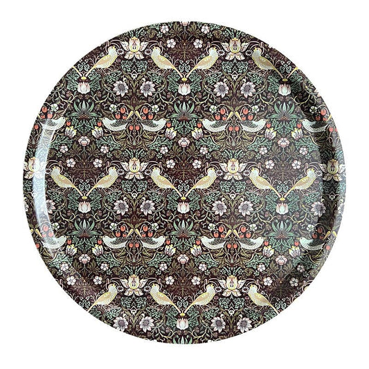 TRAY, WILLIAM MORRIS - STRAWBERRY THIEF, BORDEAUX