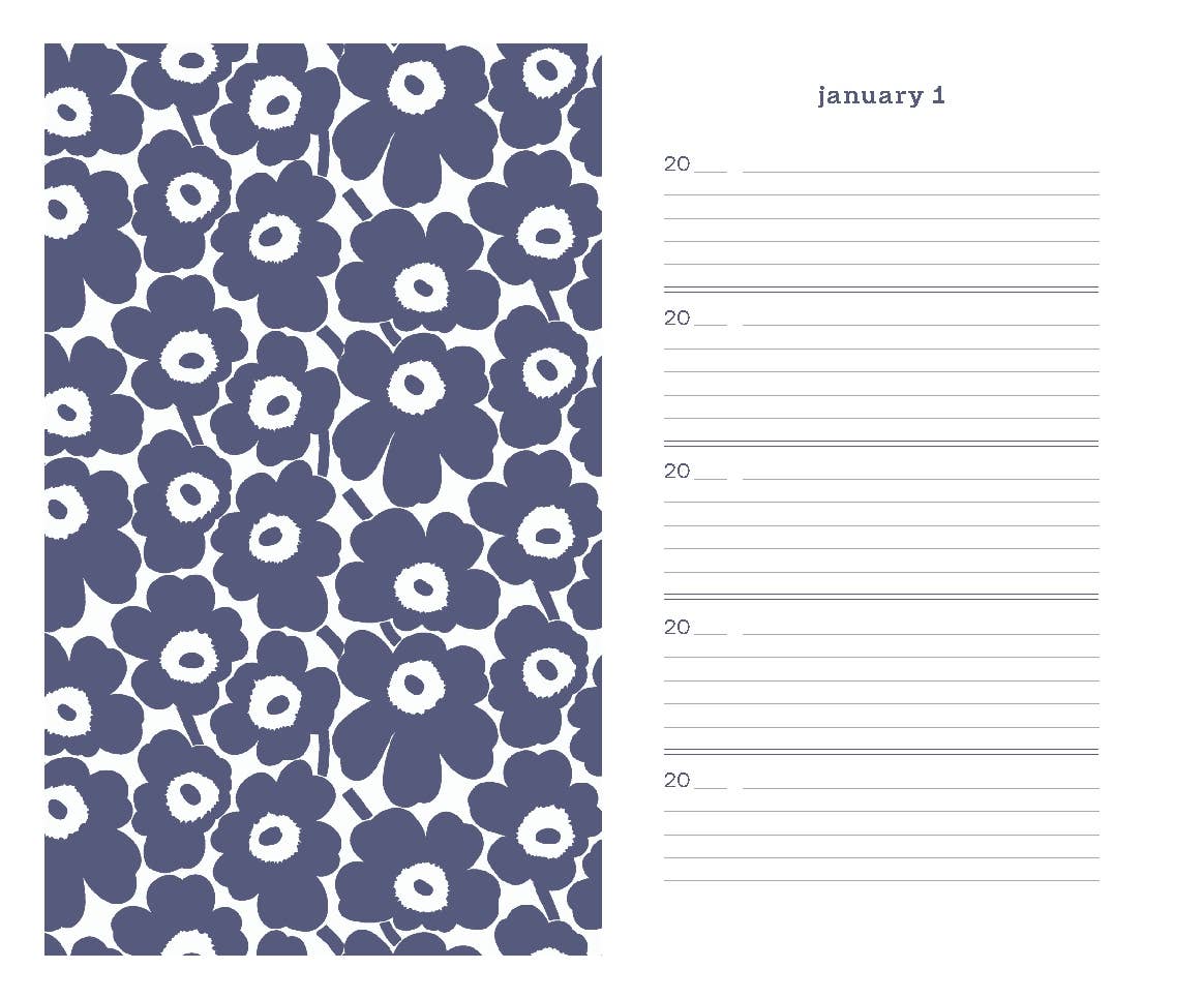 MARIMEKKO JOURNAL W/LINES - UNIKKO BLUE