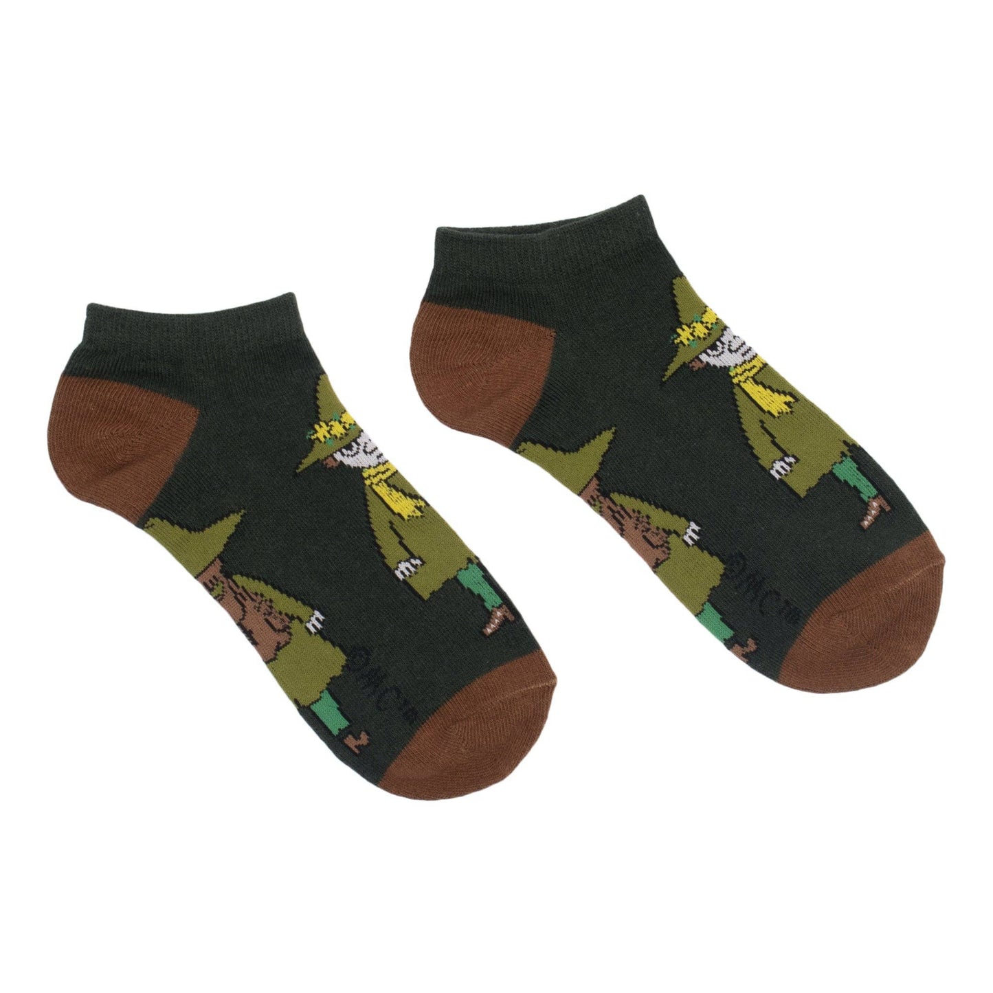 MOOMIN MEN'S ANKLE SOCKS, SNUFKIN - GREEN