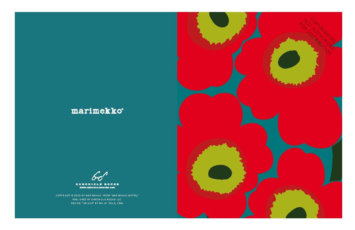 MARIMEKKO NOTECARD SET - 20/UNIKKO RED