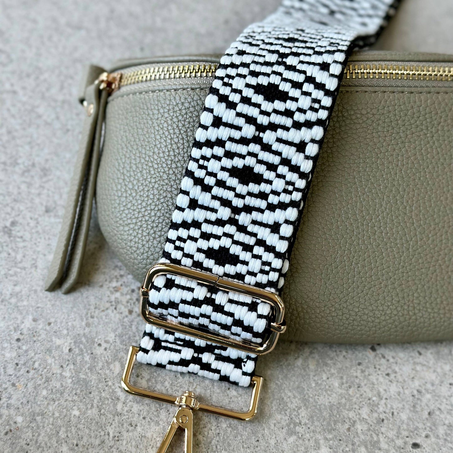 BAG STRAP - BLACK/WHITE