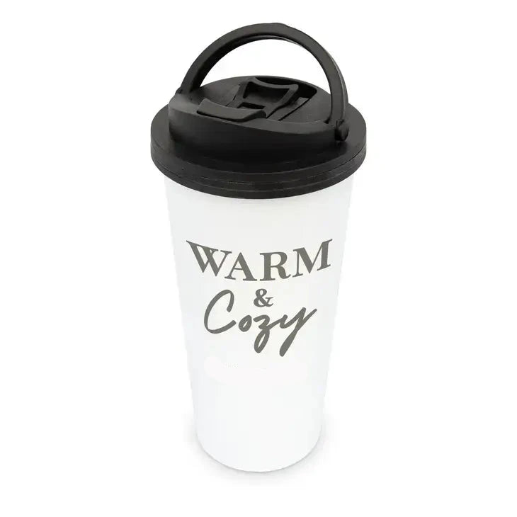 TRAVEL MUG, STAINLESS STEEL - WARM & COZY