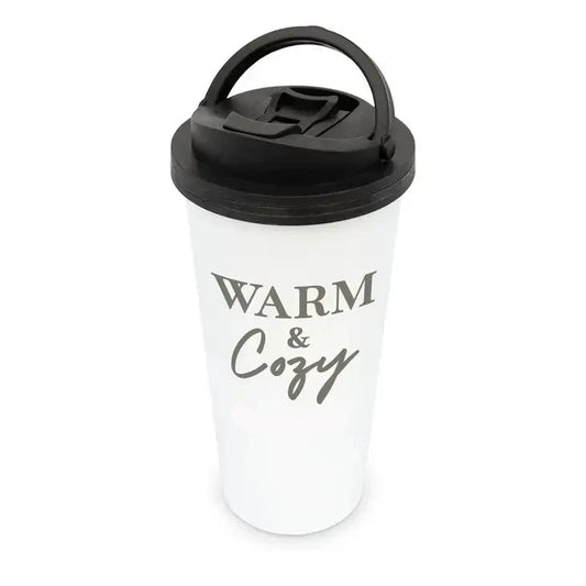 TRAVEL MUG, STAINLESS STEEL - WARM & COZY