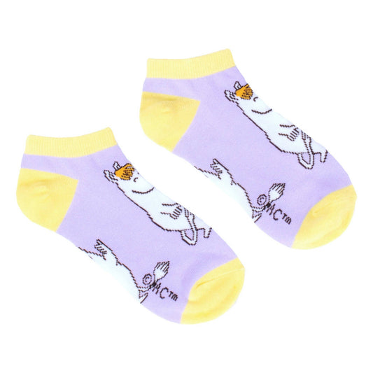 MOOMIN WOMEN'S ANKLE SOCKS, SNORKMAIDEN -  LILAC/YELLOW