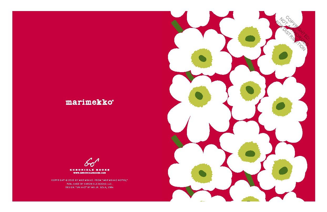 MARIMEKKO NOTECARD SET - 20/UNIKKO RED