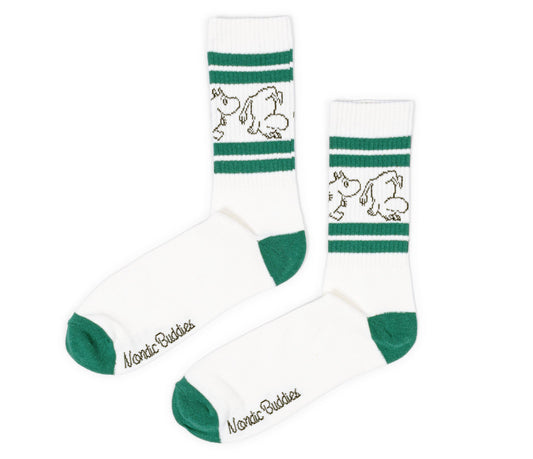 MOOMIN MEN'S RETRO SOCKS - WHITE/GREEN