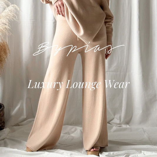 LOUNGE WEAR, PANTS - BEIGE, KNIT