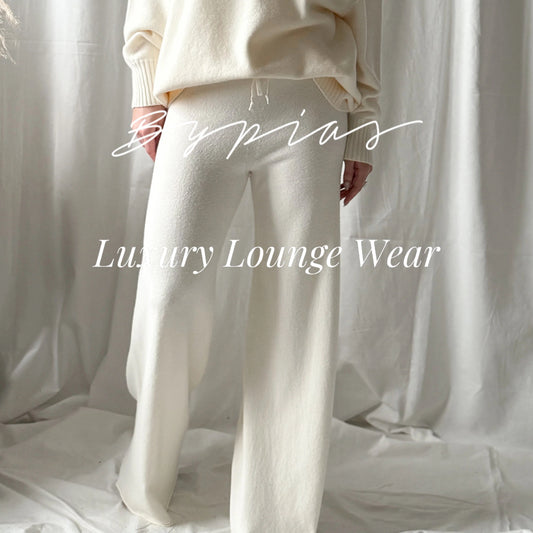 LOUNGE WEAR, PANTS - OFF WHITE, KNIT