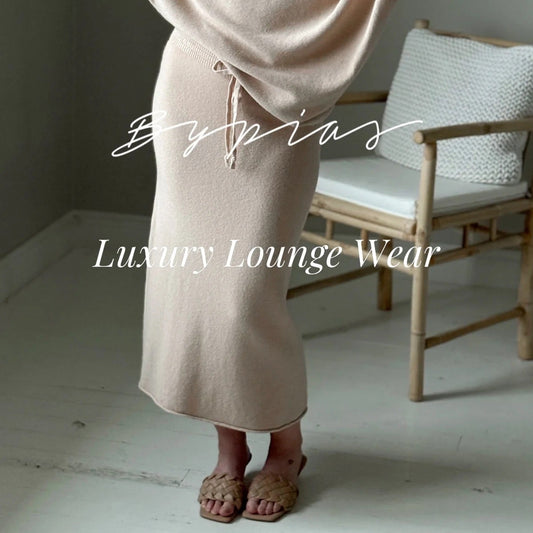 LOUNGE WEAR, SKIRT - BEIGE, KNIT
