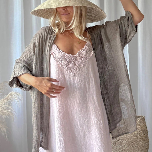 JACKET LINEN, CASTILLO - TAUPE