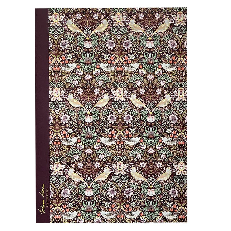 NOTEBOOK, WILLIAM MORRIS - STRAWBERRY THIEF PATTERN
