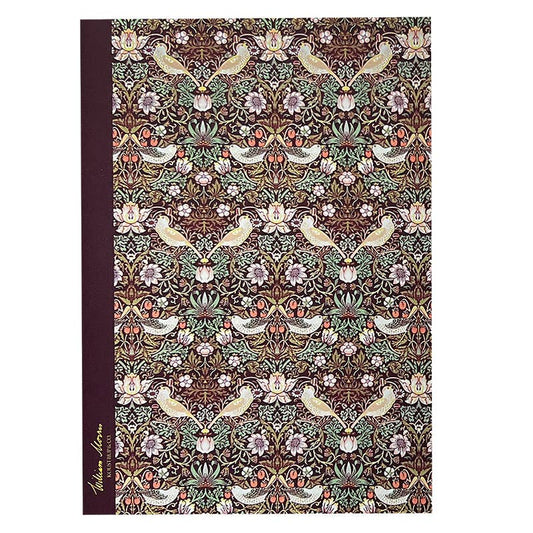 NOTEBOOK, WILLIAM MORRIS - STRAWBERRY THIEF PATTERN
