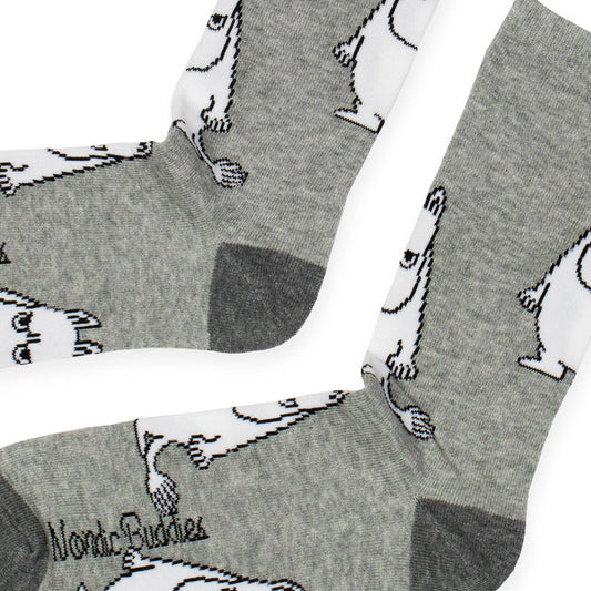 MOOMIN MEN'S SOCKS, GRUMPY - GREY