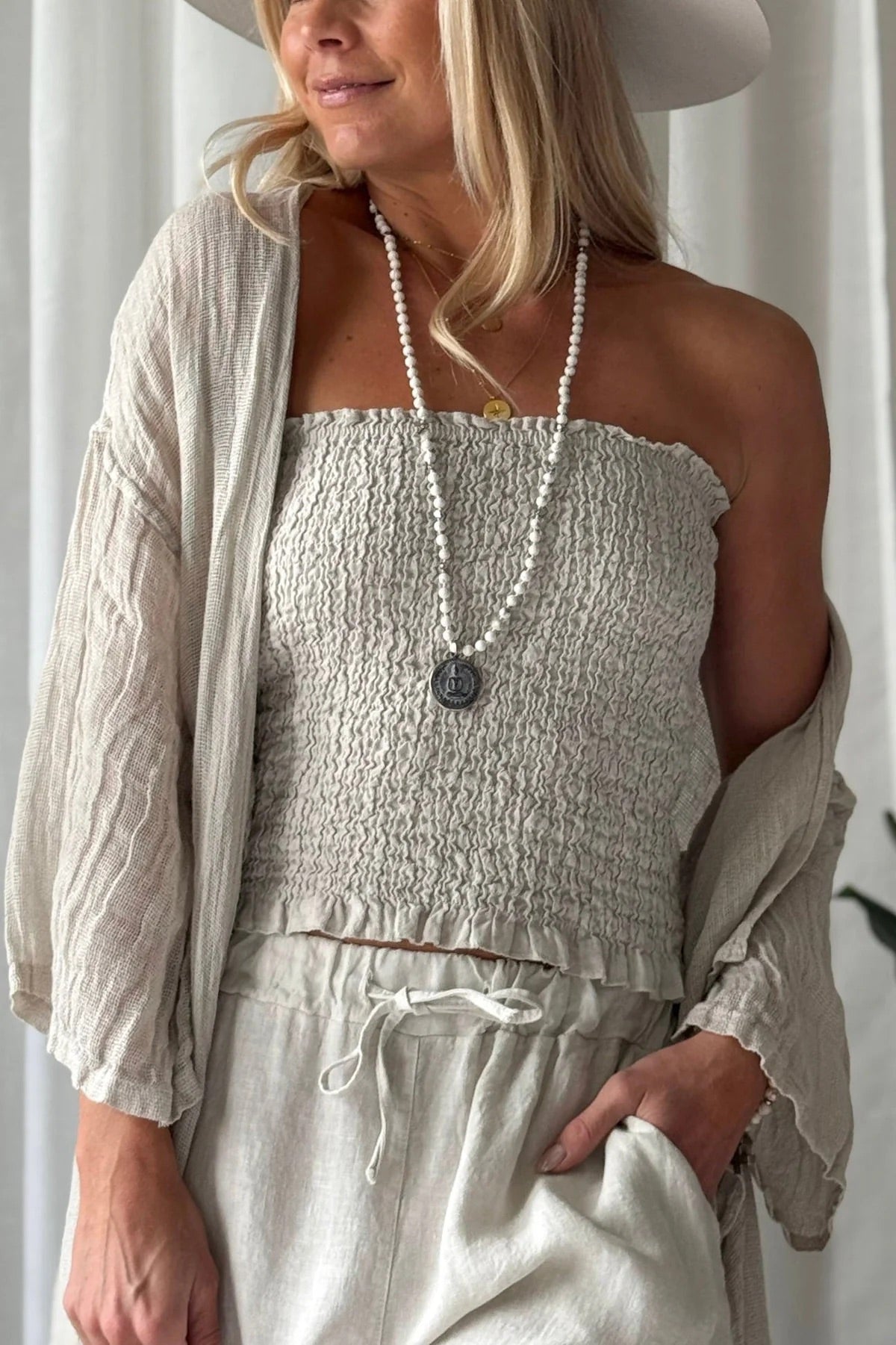 TOP LINEN, CORA - SAND