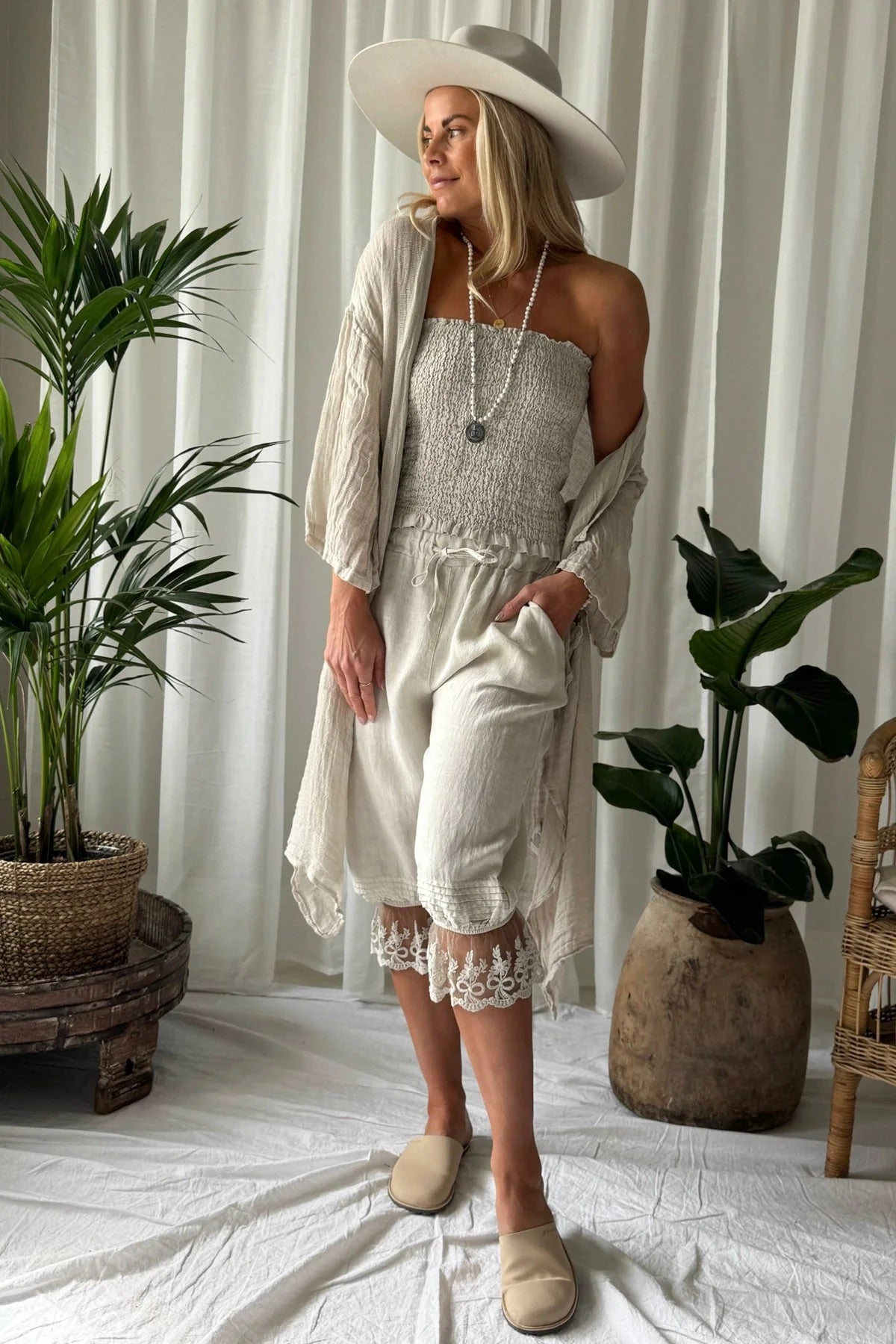 TOP LINEN, CORA - SAND