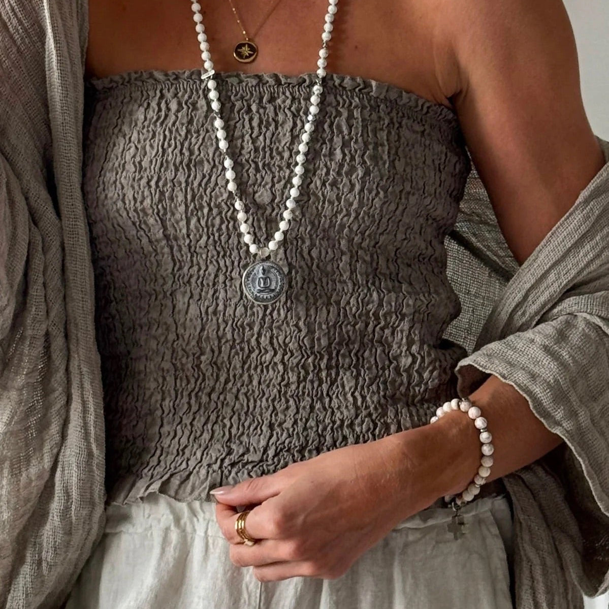 TOP LINEN, CORA - TAUPE