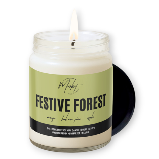 CANDLE (SOY WAX) - FESTIVE FOREST 8oz